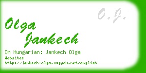 olga jankech business card